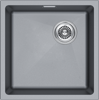 Кухонная мойка Paulmark LUMI 45UNI-SKEW LU45SK-GRM 46х46 цвет серый металлик